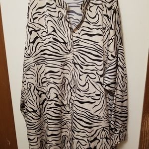 Nasty Gal Zebra T shirt dress